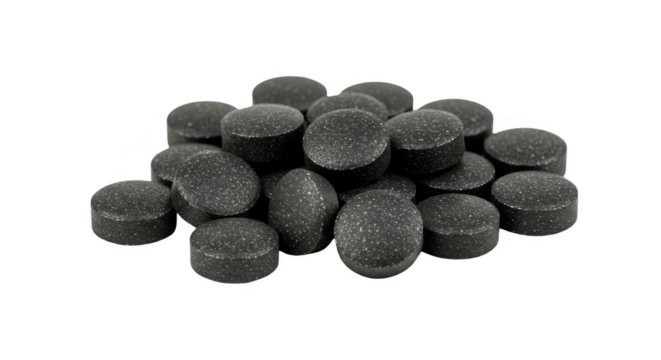 Isolated Pile of Black Liquorice Candy on Transparent Background