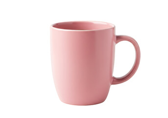 Isolated Pink Mug on Transparent Background for Hot Beverage