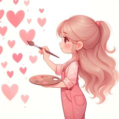  Painting with Love: A Whimsical Heart Creation
