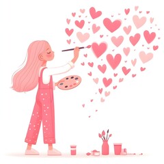  Painting with Love: A Whimsical Heart Creation
