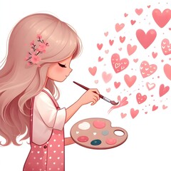  Painting with Love: A Whimsical Heart Creation

