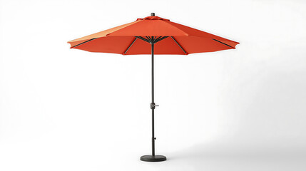 Red umbrella isolated on white background