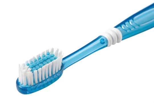 Dental care toothbrush for clean teeth isolated on transparent background