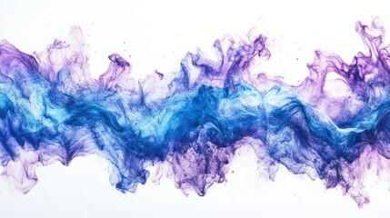Abstract Fluid Design with Vibrant Swirls of Blue and Purple Hues, Capturing the Essence of Movement and Colorfulness in Contemporary Artistry