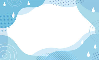 ポップな水たまり背景フレームイラスト素材