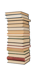 Isolated Stack of Books on Transparent Background for Education