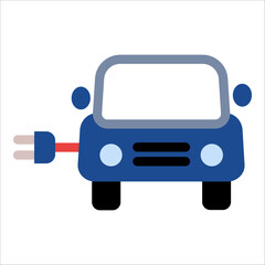 electric car icon element for design