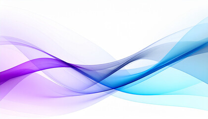 Naklejka premium 紫と青の流線が舞う抽象背景