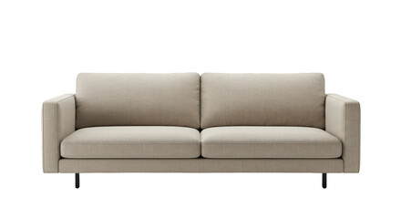 Fototapeta premium Isolated Background Modern Beige Sofa Furniture Home Interior Design
