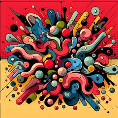  Vibrant Abstract Burst of Colors  
