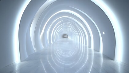 Obraz premium An architectural perspective of a modern tunnel.