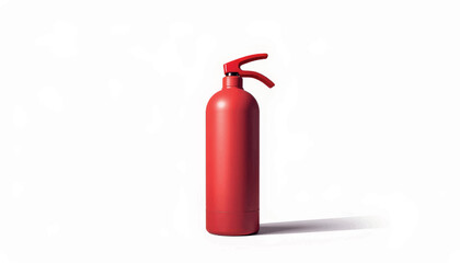 Fototapeta premium Sleek modern fire extinguisher on white background, safety concept