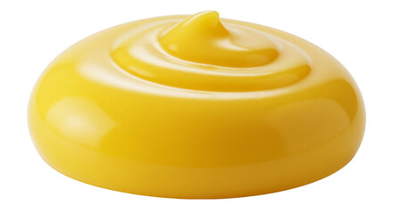 Isolated Transparent Background of Mustard Yellow Sauce Condiment