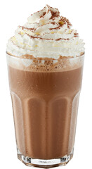 Isolated Transparent Background Of Hot Chocolate with Whipped Cream