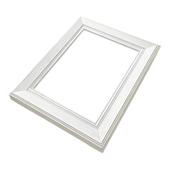 Elegant White Picture Frame with Straight Edges Simple, Clean Design for Your Artwork