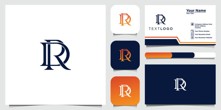 Elegant Initial DR Monogram Logo with Stationery Mockup for Brand Identity