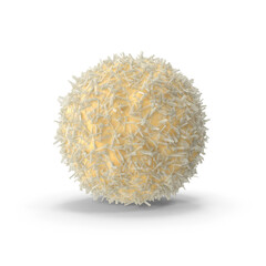 White Chocolate Truffle with Crushed Nuts isolated on transparent background