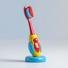 A modern toothbrush with sleek design and ergonomic handle.