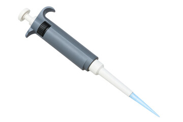 Precision pipette used in laboratories for accurate fluid measurement on a transparent background