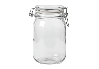Isolated Transparent Glass Jar For Kitchen Storage Transparent Background
