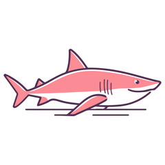 Obraz premium shark, underwater animal, vector, transparent background, icon, fish, sea, animal, isolated, ocean, underwater, predator, danger, wildlife, marine, dangerous, fin, nature, symbol