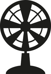 Obraz premium fan on black background