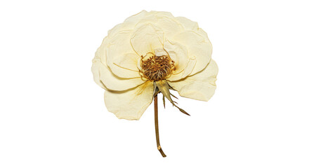 Isolated White Flower Ornament On Transparent Background Decorative Floral