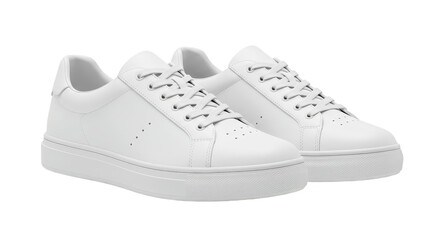 Isolated White Sneakers Shoes Footwear Fashion With Transparent Background