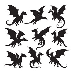 Black Dragon Vector Collection