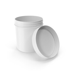White Plastic Cup isolated on transparent background