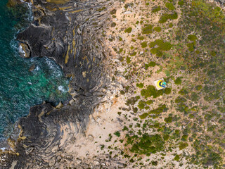 Faro de na Guardis en la Colonia de Sant Jordi, Mallorca, Islas Baleares