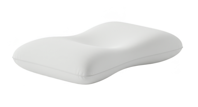 Orthopedic White Pillow For Comfortable Sleep Neck Support On Clear