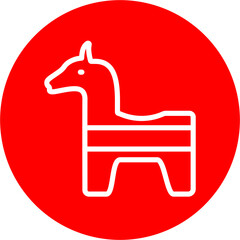 Pinata Vector Line White Circle Red