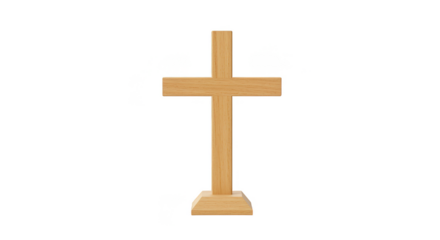 Wooden Cross Symbol of Faith Hope and Belief with Transparent Background