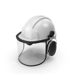 Fototapeta premium White Safety Helmet isolated on transparent background