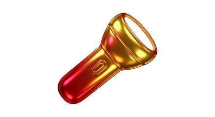 Gold and red flashlight illustration