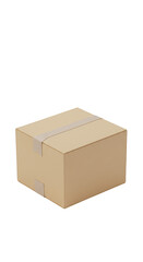 Fototapeta premium Realistic 3D Rendering of Brown Cardboard Box Package Isolated on Transparent Background