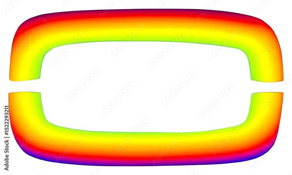 Poster png vibrant curved shape with a gradient scheme.