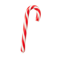 Red And White Candy Cane Sweet Holiday Treat In Transparent Background