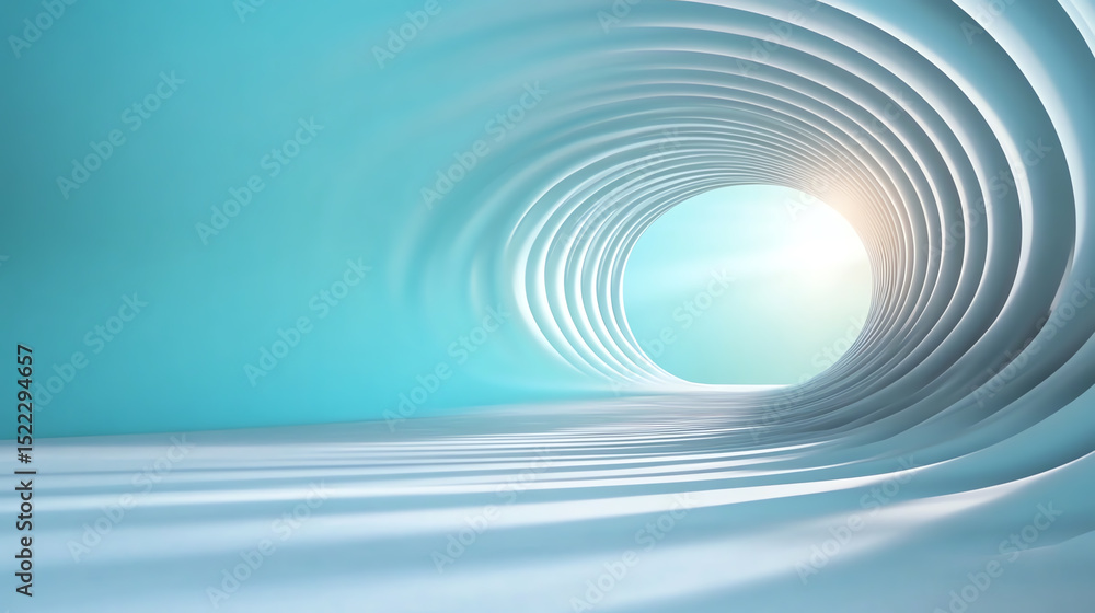 Aufkleber A swirling abstract design showcasing a smooth tunnel effect, illuminated by soft light, ideal for backgrounds and digital art projects.