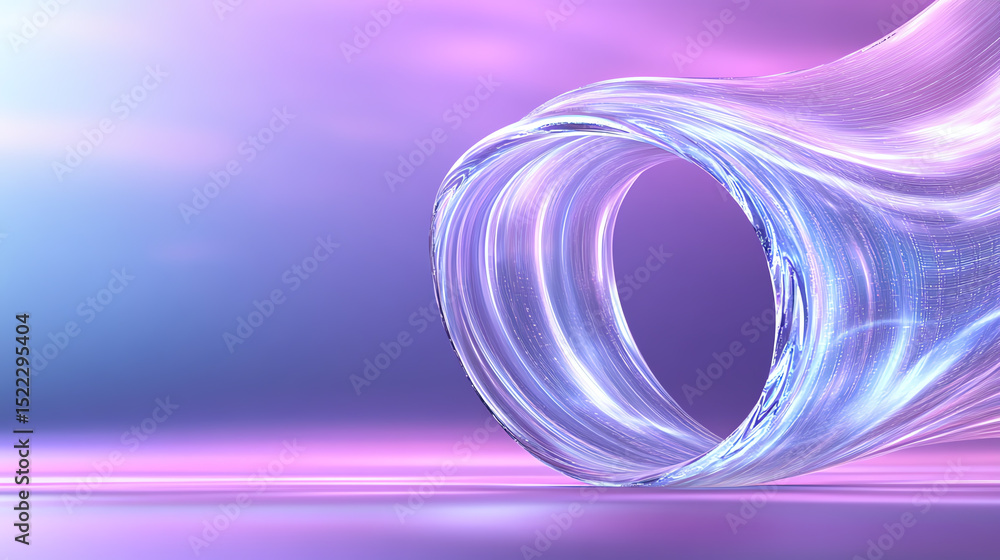 Poster Abstract swirl design featuring vibrant purple and blue tones, creating a mesmerizing visual effect for creative projects.