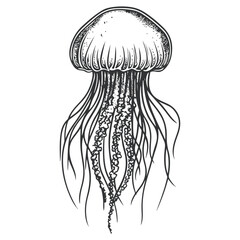 jellyfish, underwater animal, vector, transparent background, nature, icon, isolated, natural, animal, aquarium, ocean, underwater