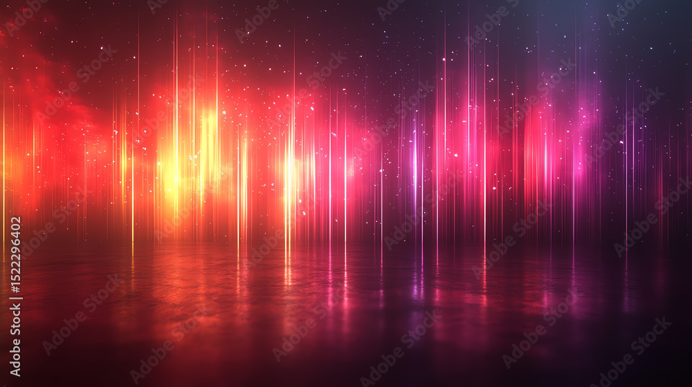 Aufkleber Vibrant abstract background with colorful light beams creating a mesmerizing effect for creative projects and digital designs.