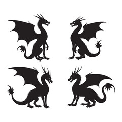 Black Dragon Vector Collection
