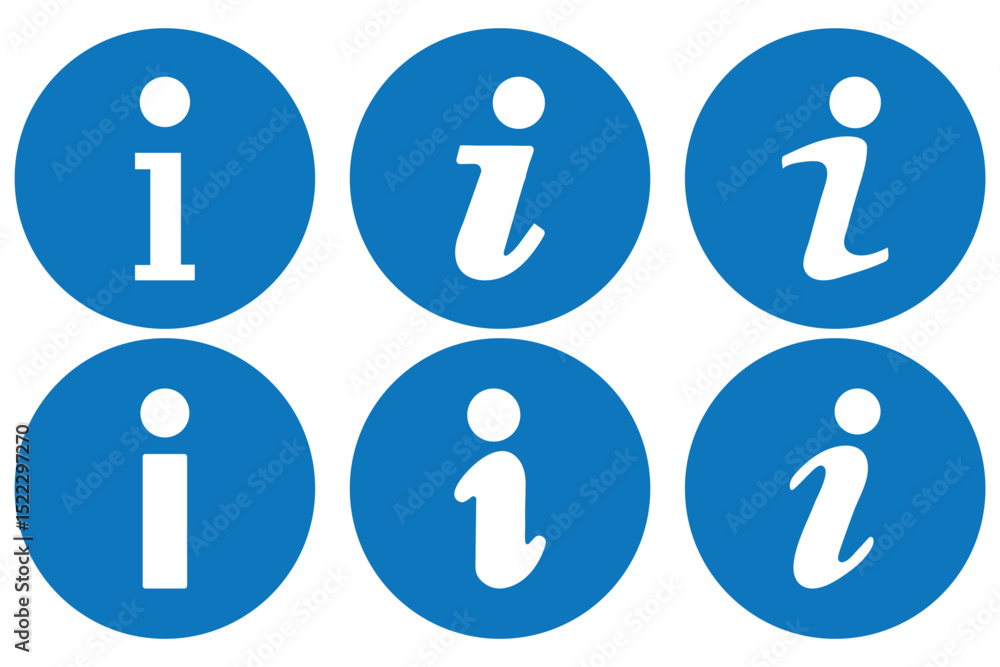 Wall mural information icon set. info button. info symbol flat style. information icon collection. info icons i
