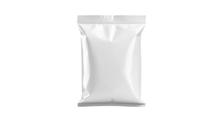 Chips bag mockup on white background with a simple clean design and a matte finish