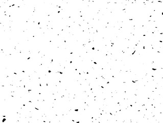 Textured black splatters on white background for artistic design