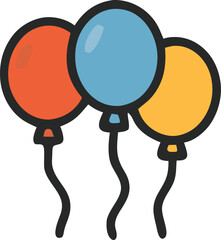 Colorful balloons illustration for a party or celebration