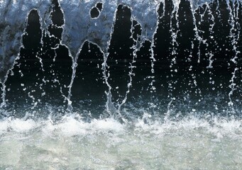 modern Water fountain or water fall in the park