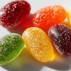 Vibrant Sugar Coated Jellies A CloseUp of Colorful Candies